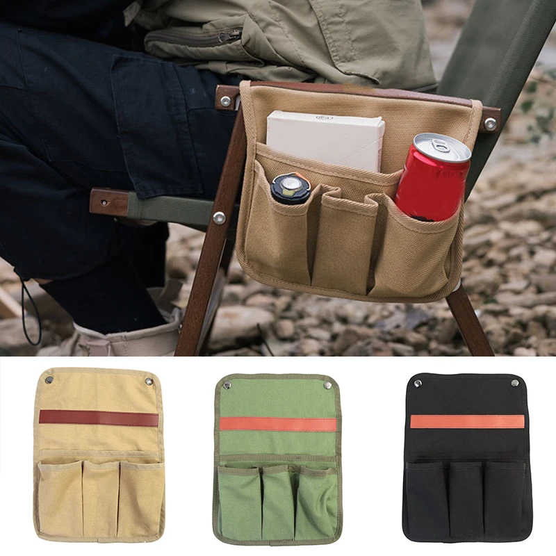 

Camping Chair Hanging Bag Armrest Side Organizer Storage Pouch for Outdoor Armrest Side Organizer Storage Pouch