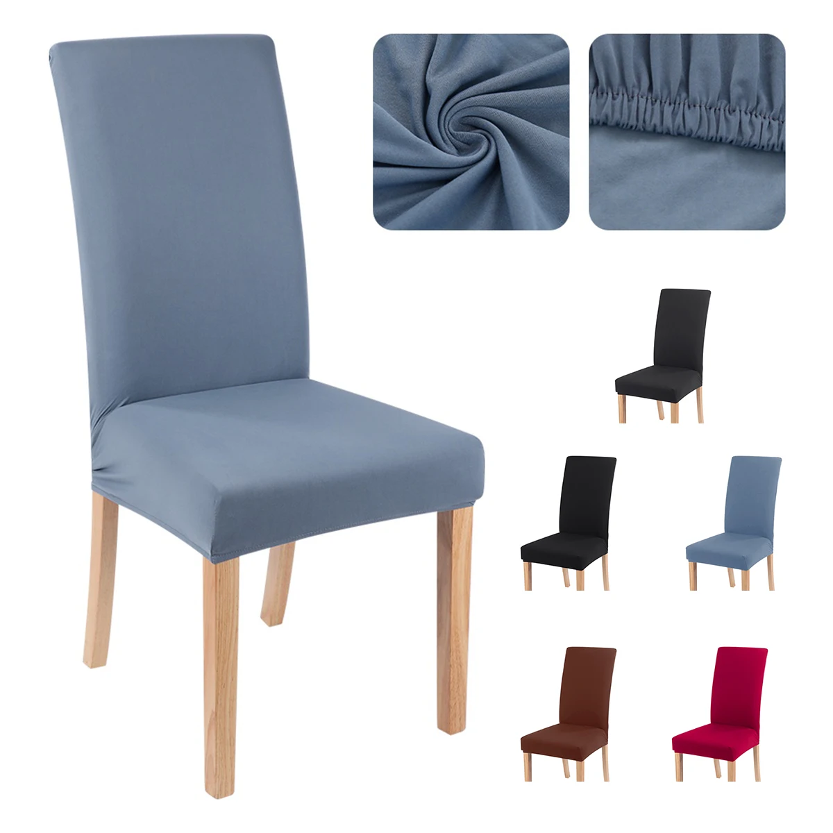 

Dining Chair Covers Stretch Chair Protector Removable Washable Spandex Chair Cover for Dining Room Elastic Chair Cover for Room