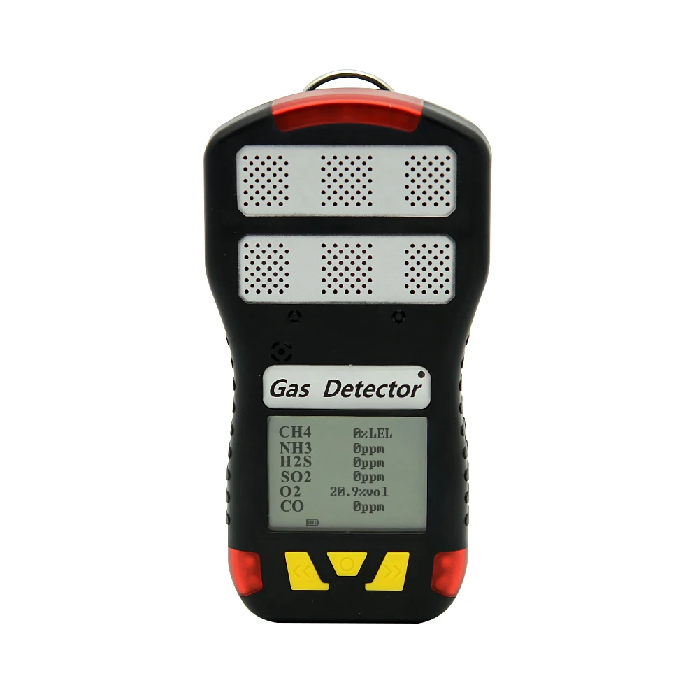 

Industry safety portable 6 in 1 gas analyzer EX O2 H2S CO NH3 H2 gas alarm detector