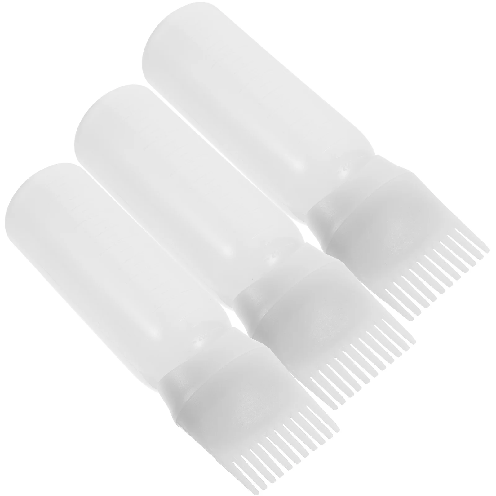 3 Pcs Medicine Bottle Comb Root Hair Oil Applicator Scalp Cleaning Color Plastic
