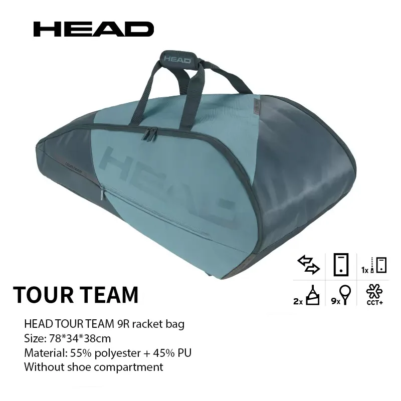 2023 NewHEAD Tour Team Series Tennis Backpack 3 Racquet 6 Pa