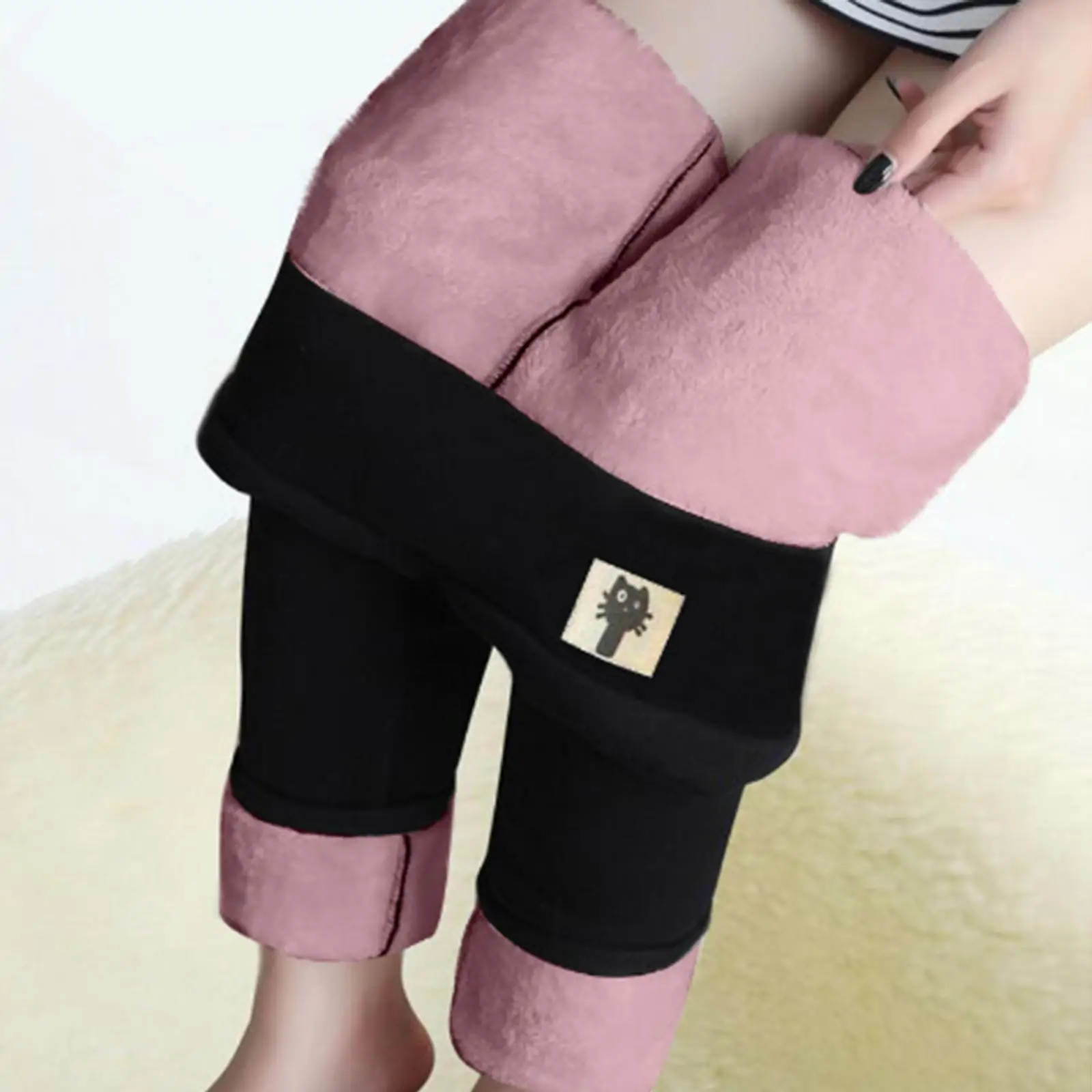 

Ladies Women Yoga Leggings Fleece Lined Tummy Control High Waist Footless