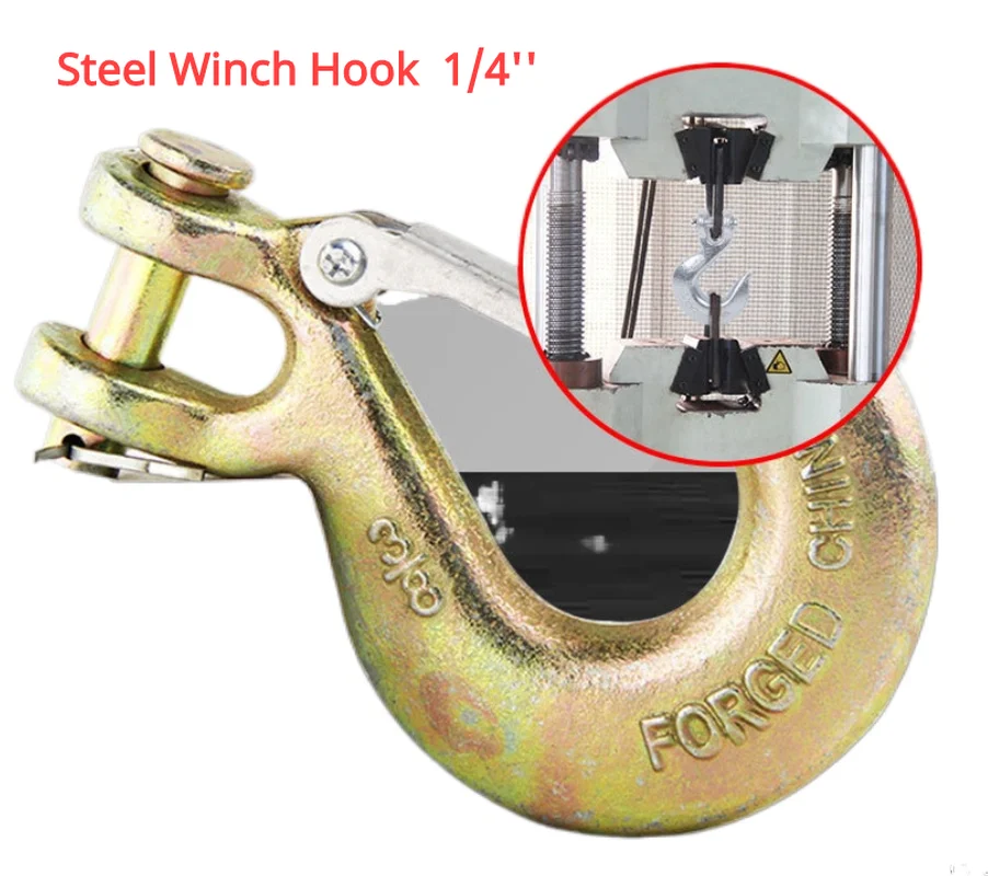

1/4" G70 Steel Clevis Winch Hook Recovery 4x4 4WD Off Road, Heavy Duty Chain Hook,Slip Hook Zinc Plated Alloy Steel