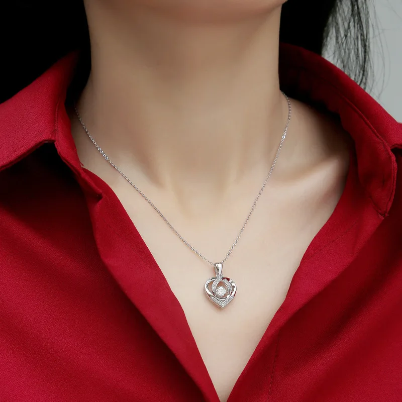 

Smyou 0.5 carat GRA Certified VVS1 Test Moissanite Women's Diamond Pendant Classic Fashion 925 Pure Silver Aura Jewelry Necklace