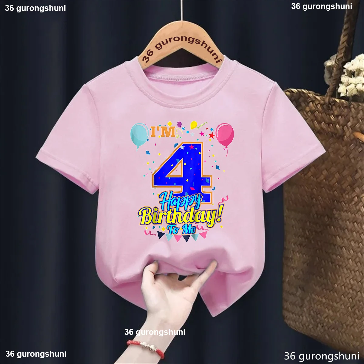 Футболка с графическим принтом I Am 4th/3th Birthday To Me Забавная детская одежда для