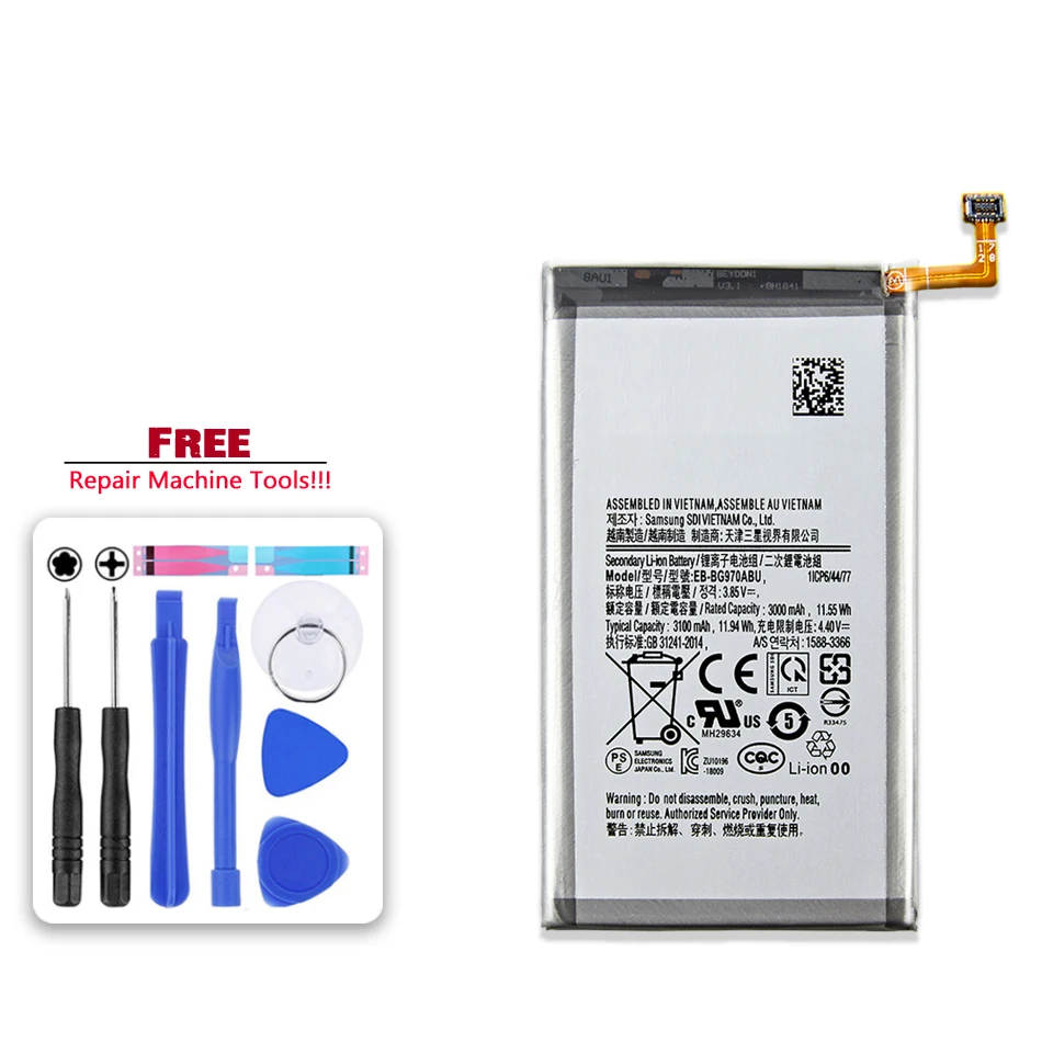 

For SAMSUNG EB-BG970ABU 3100mAh Battery For Samsung Galaxy S10E S10 E G9700 SM-G970F/DS SM-G970F SM-G970U SM-G970W Batterie