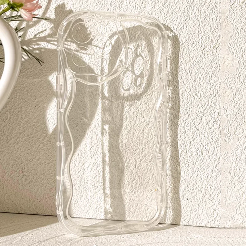 Кремовый волнистый простой чехол для VIVO Y95 Y91C Y1S Y93 Y30 Y38 Y31 Y33S Y35 Y36 Y51 Y51S Y53S Y72 Y75 Y77 Y78