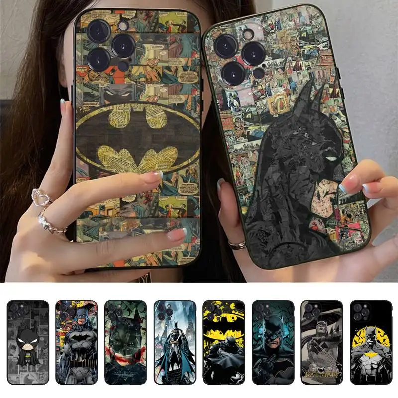 

B-Batmans-man Phone Case for iPhone 11 12 13 mini pro XS MAX 8 7 6 6S Plus X 5S SE 2020 XR case