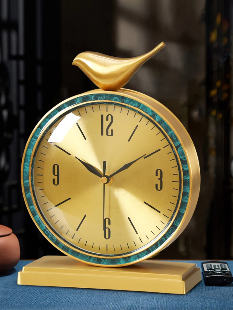 Сидячие часы латунный настольный орнамент современный маятник декоративные