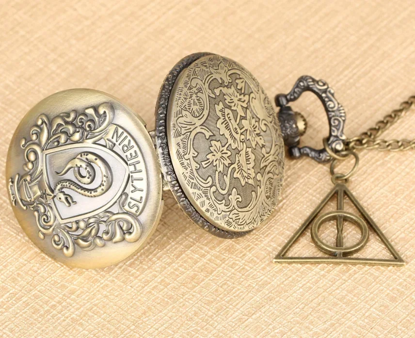 Latest Arrived Harry Vintage Watch Deathly Hallows Accessories Flipped Quartz Pocket Pottery Hermione Gifts
