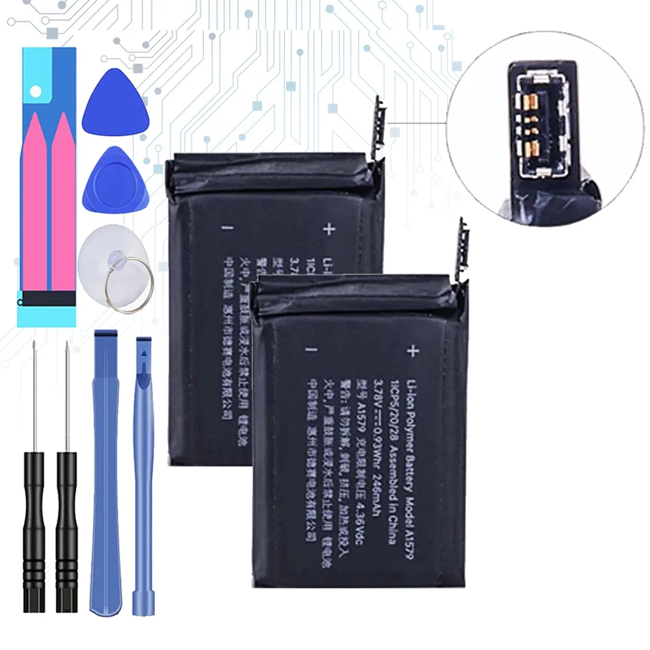 Аккумулятор для Apple Watch iWatch Series 1 2 Series 1 S1 S1 42 мм S 1 38 мм Series 2 S2 S 2 38 мм 42 мм, высококачественный аккумулятор