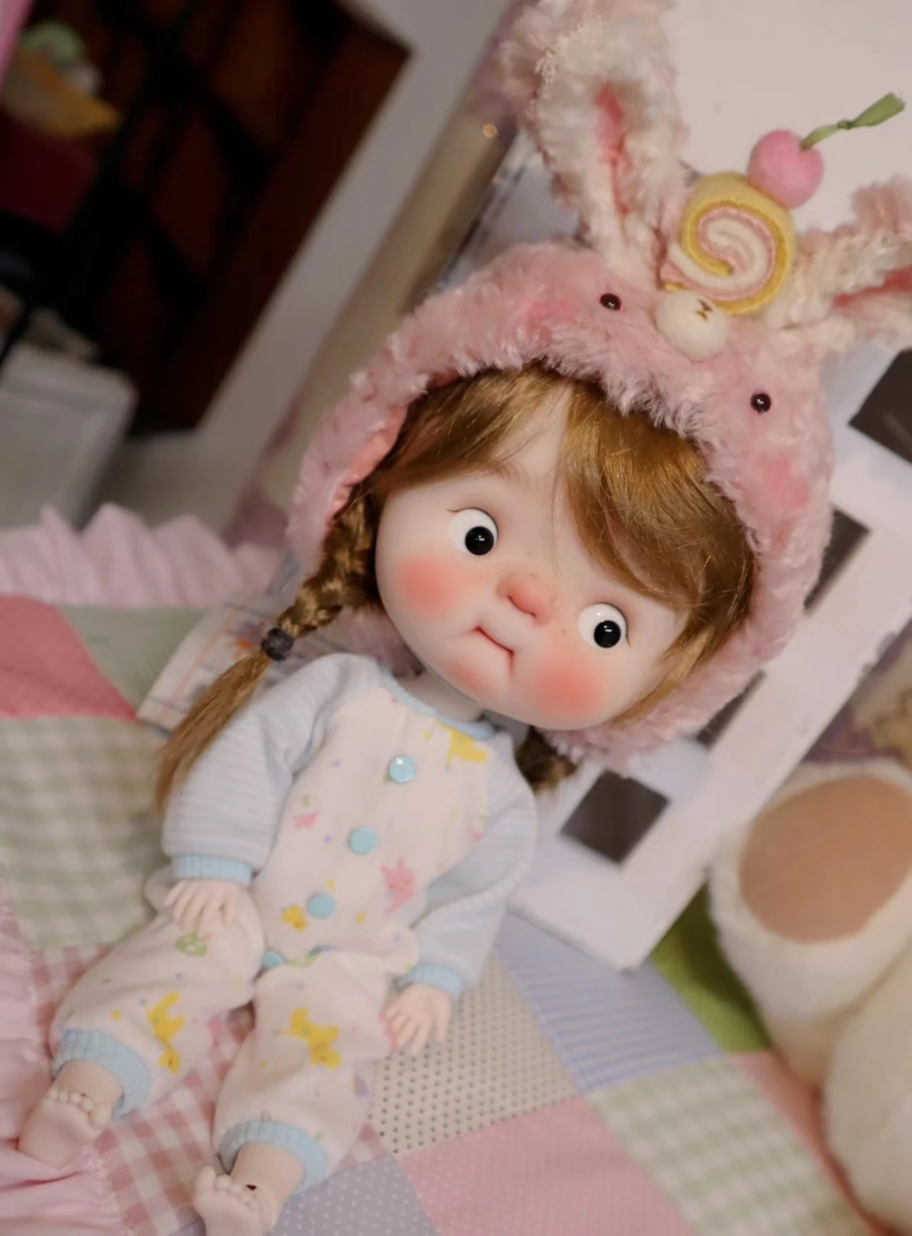 

Кукла шарнирная qbaby, роскошная передвижная кукла из смолы под заказ, с подвижной головой и маленьким телом