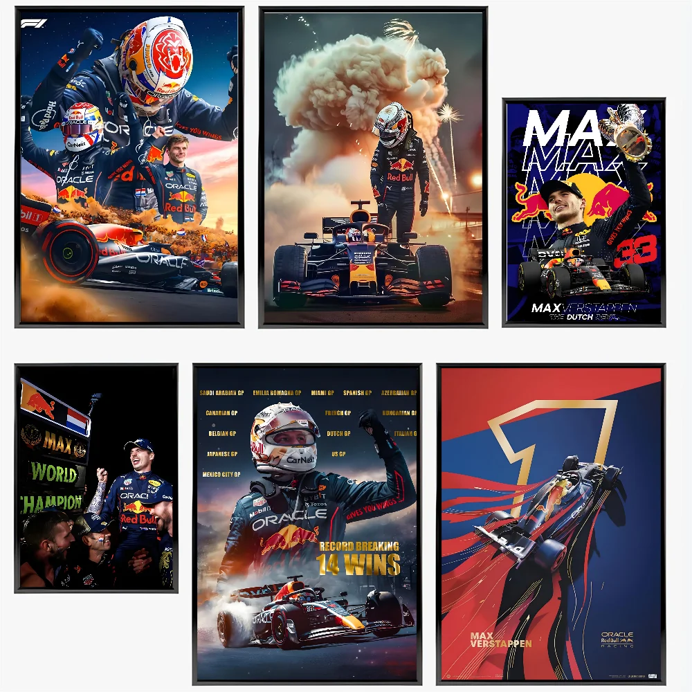 F1 Brazilian Grand Prix Winner V-Verstappen Poster Paper Print Home Living Room Bedroom Entrance Bar Cafe Art Painting Decoratio