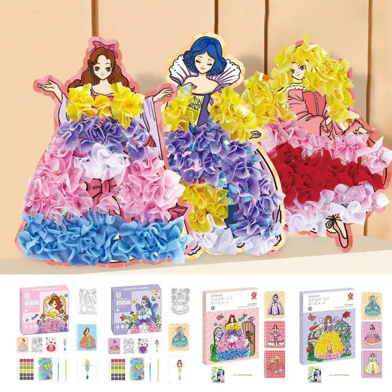 

Dress-Up Poke Art Sticker DIY Poke Painting Reusable Sticker Dress-Up Theme Activity Books Watercolor Painting Kit Best For Kids