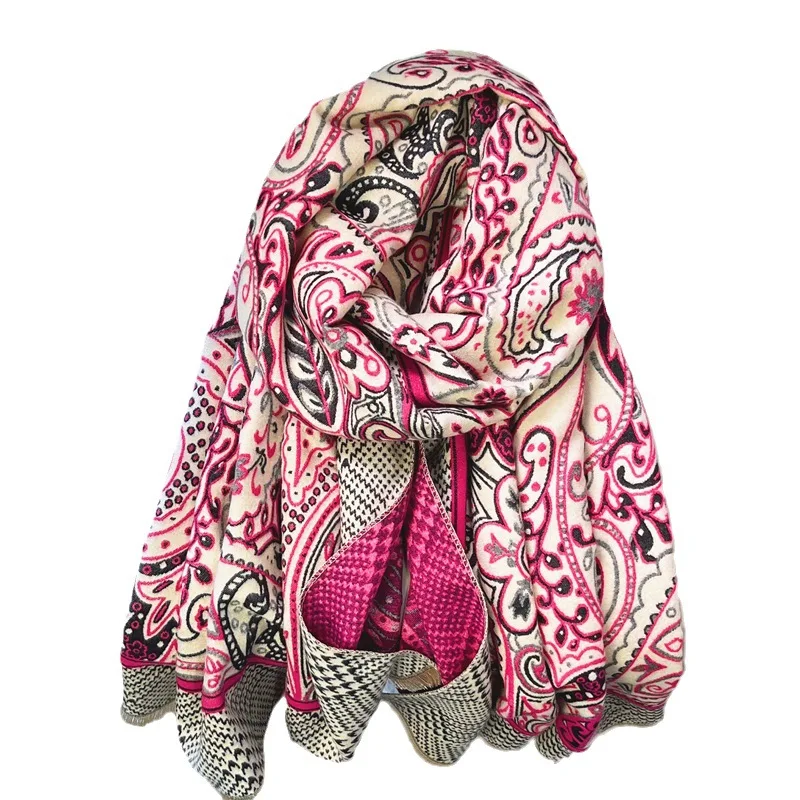 

Cashmere Scarf Pashmina Female Thick Foulard Bufanda Fashion Hijab For Women Winter Shawls and Wraps Pashmina Scarves For Ladies