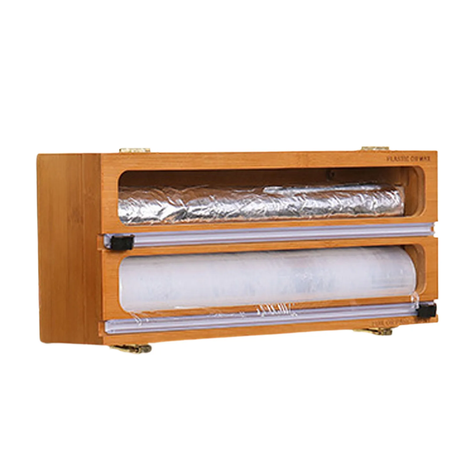 

Foil And Cling Film Cutter Cling Film Wrap Dispenser Cling Film For Food Bamboo Tin Foil And Cling Film Wrap Dispenser For