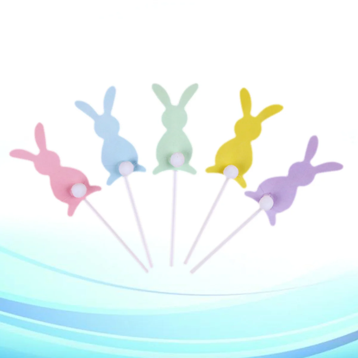 

30 pcs Paper Bunny Lovely Cake Picks Cupcake Decor Party Supplies for Birthday Festival Wedding