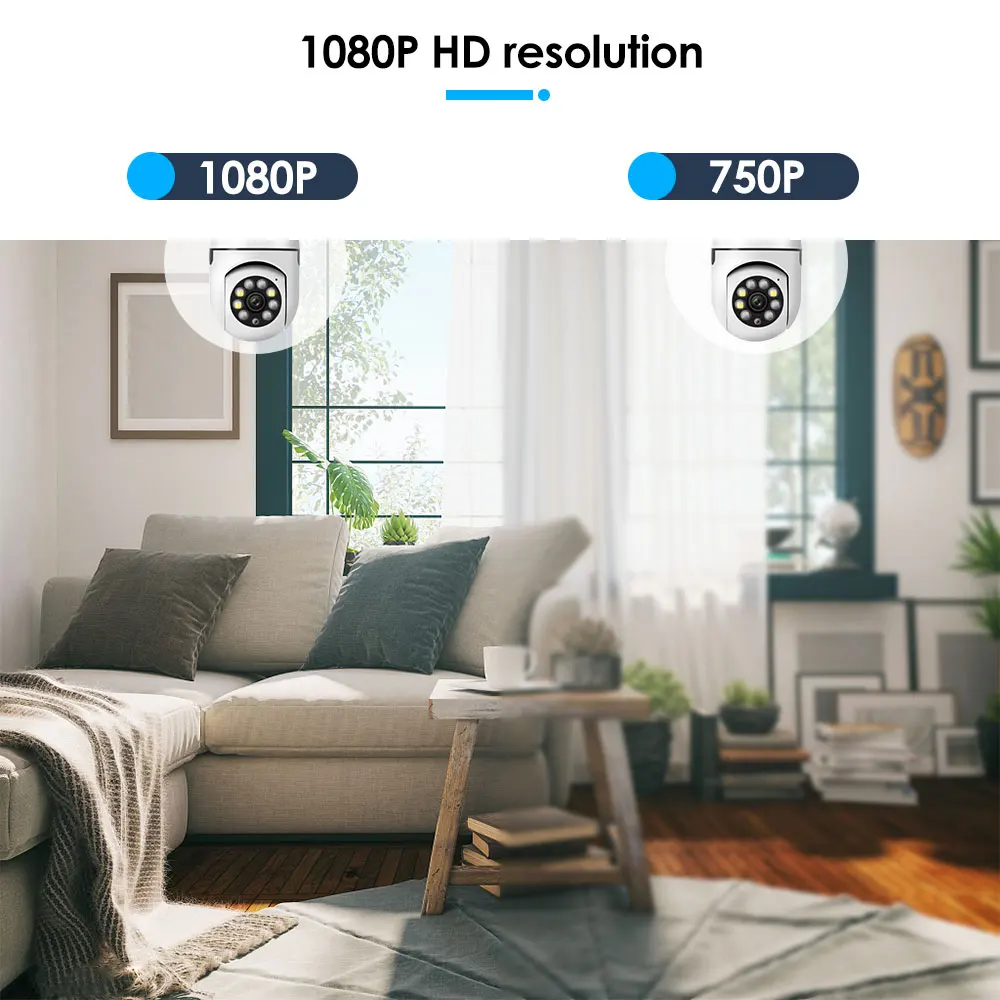 Камера видеонаблюдения 1080p Поворот на 360 градусов автослежение - купить по