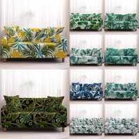 1234 seat sofa cover green background plant non slip cover spandex stretch sofa covers living room protective cover