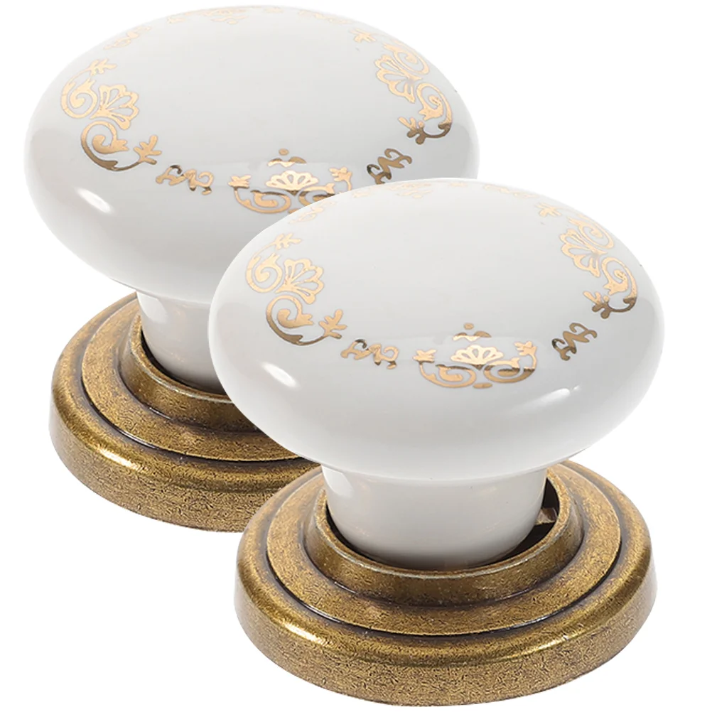 

Knobs Door Cabinet Dresser Drawer Handles Ceramic Decorative Knob Handle Round Kitchen Flower Rose Vintage Cupboard Floral Ring