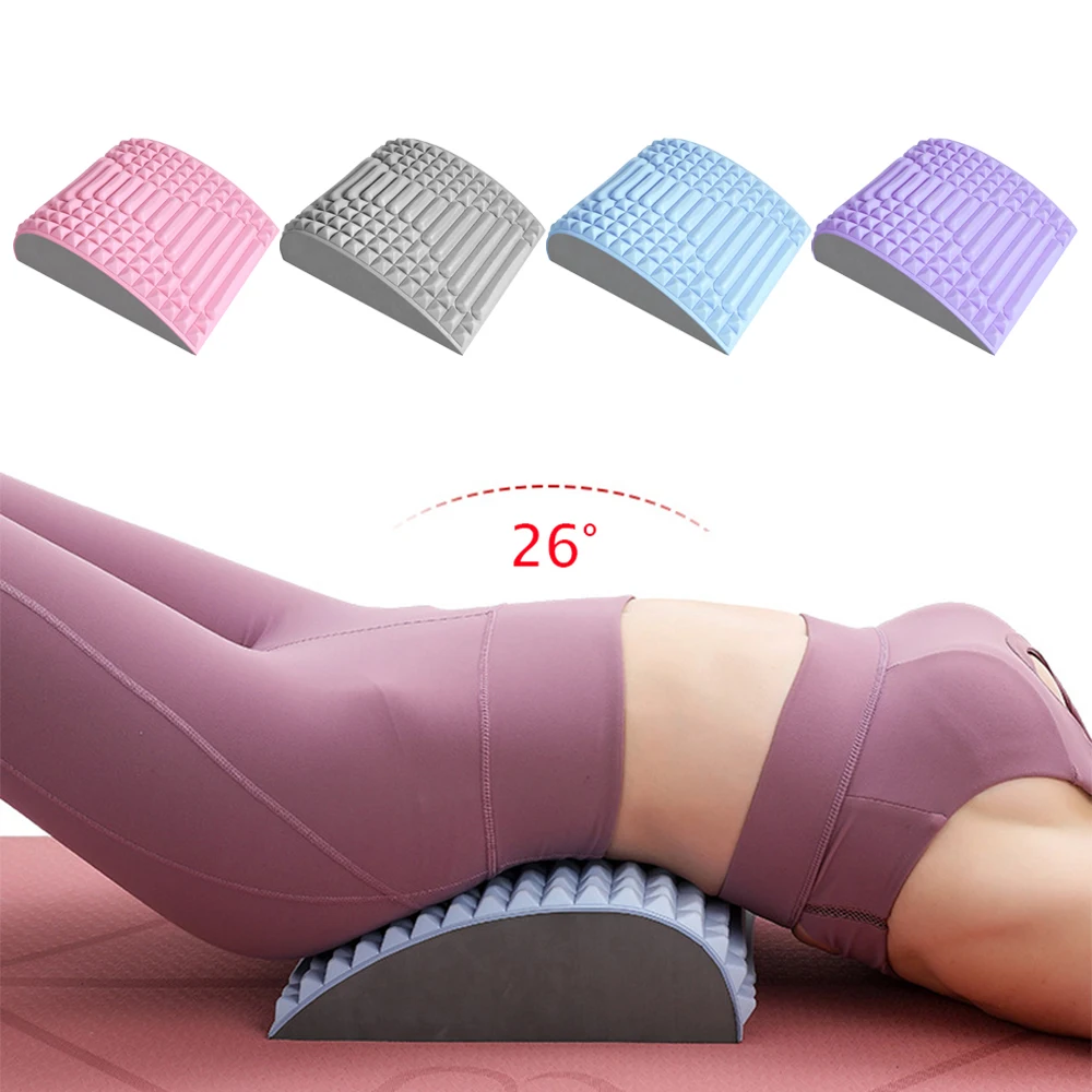 

Back Stretcher Pillow Lumbar Spine Relief Neck Lumbar Support Massager Board Herniated Disc Pain Relief Massage Relaxation Yoga