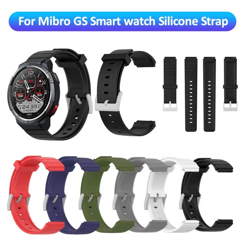

Silicone Comfortable Replacement Bracelet For Mibro Gs High Quality Smart Watch Watchband Elegant Sweatproof White Waterproof