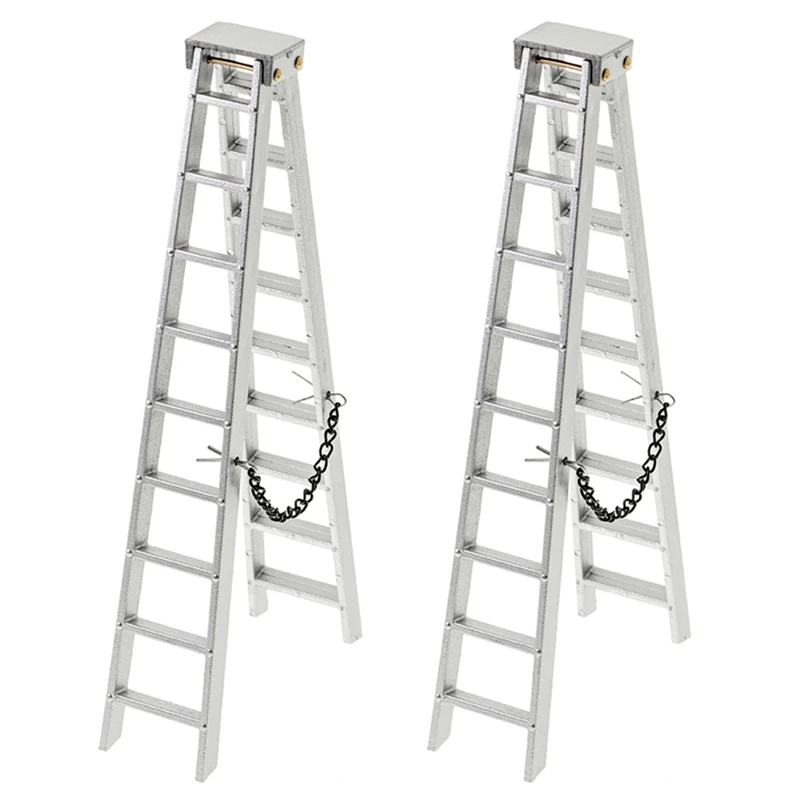 

2X 1/10 Scale Accessories Mini Folding Ladder For 1:10 RC Crawler Car Traxxas TRX4 Axial SCX10 AXI03007 Tamiya,150Mm