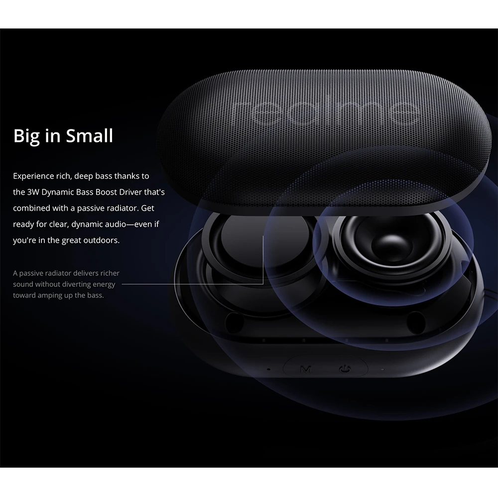 Мини-динамик realme 3 Вт IPX5 водостойкий 600 мАч