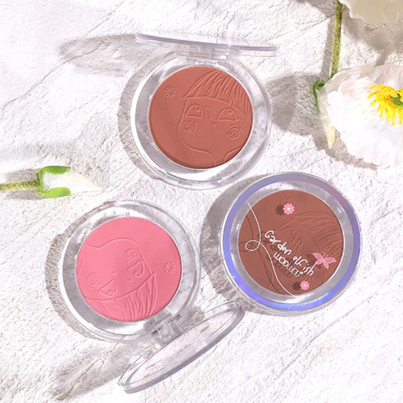 

Cute Girls Soft Face Powder Blush Bronzer Highlighter Sculpting Glow Face Palette Smooth Cheeks Blusher Makeup Natural Cosmetics