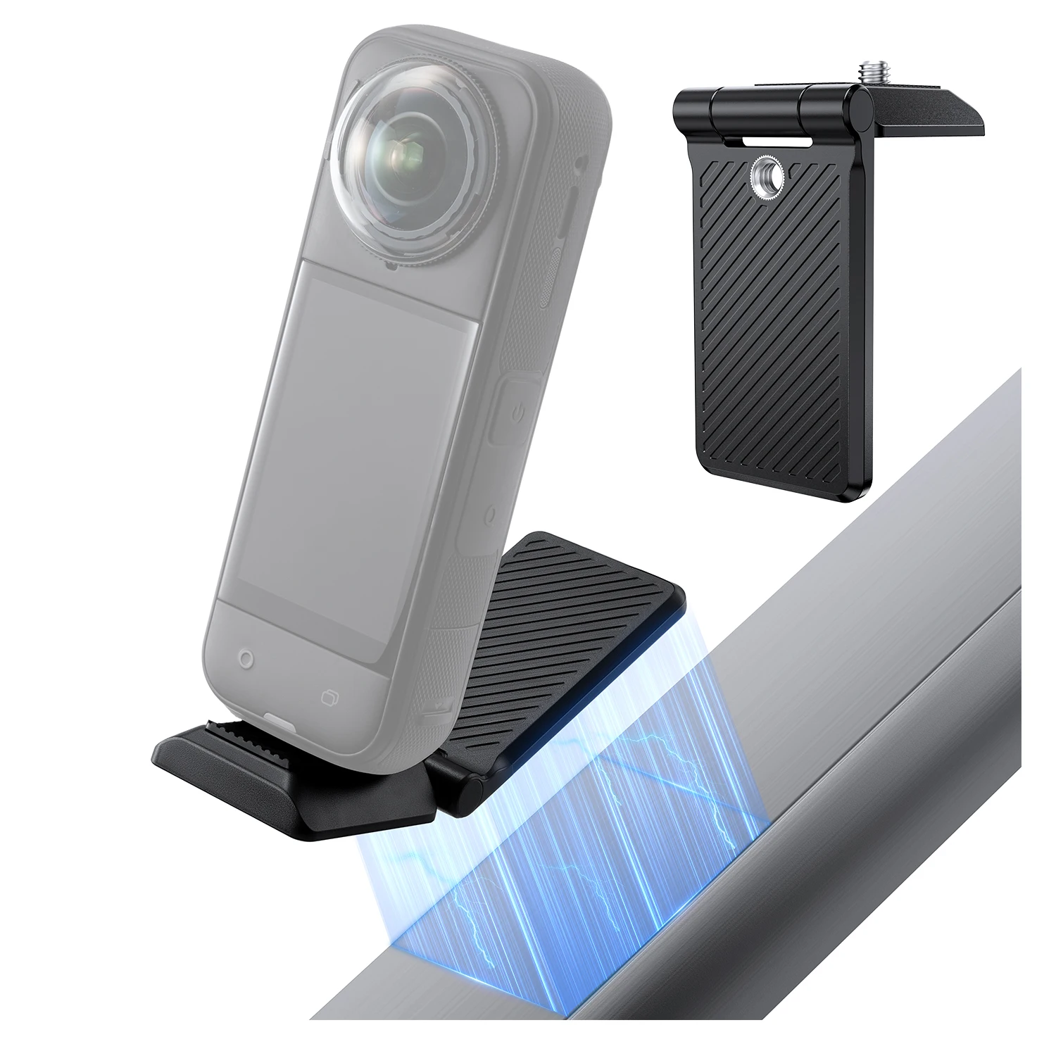 Фото Магнитное крепление K&F Concept, подходит для Insta360 X5, быстрая установка, металлическое основание, безопасное крепление, портативный аксессуар для стрельбы №2