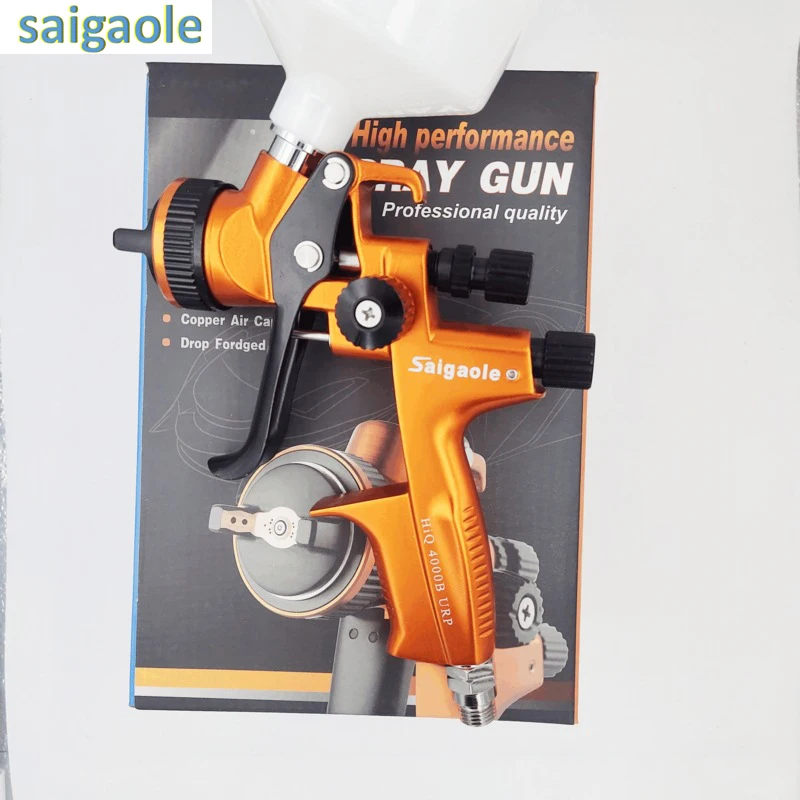 Saigaole 4000B Paint Spray Gun High Atomization Body Metal Auto Furniture Paint Spray Gun Pneumatic Tool airbrush kit air brush