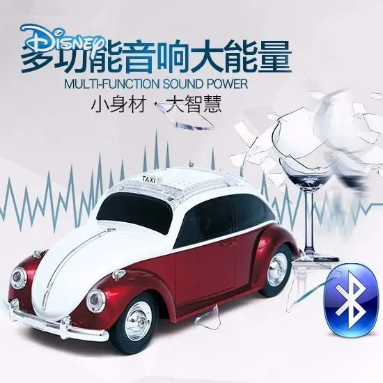 

Модель автомобиля Disney, Беспроводная Bluetooth-колонка, громкий звук, портативный мини-плеер, музыкальный громкий динамик, звуковая панель, креат...