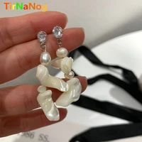 tirnanog unique design french irregular baroque natural freshwater pearl earrings fashion women stud earrings jewelry gifts