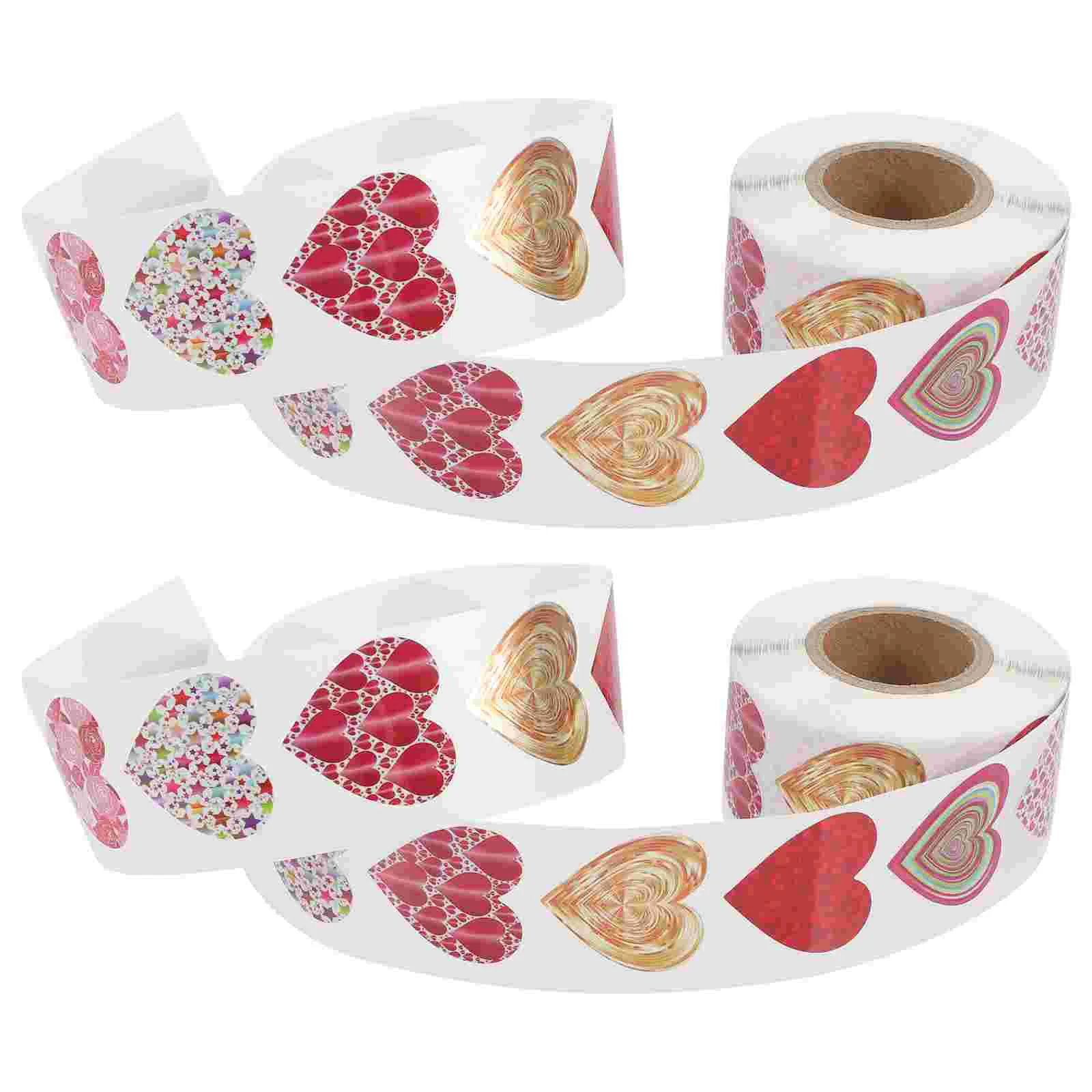 

Stickers Heart Gift Day Roll Valentine S Valentines Sticker Label Adhesive Decorations Labels Wall Decals Seal Tag Invitation