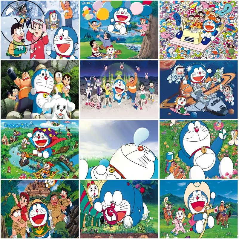 

Bandai Doraemon Diamond Mosaic 5D Diy Diamond Painting Cartoon Wall Decoration Art Handmade Cross Stitch Full Diamond Embroidery