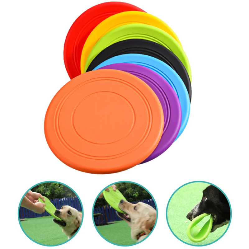 

1 Pc Dog Flying Discs Chew Toy Resistant Soft Float Well Throw Interactive Retrieval Training Competition Pet Supplies discs Toy