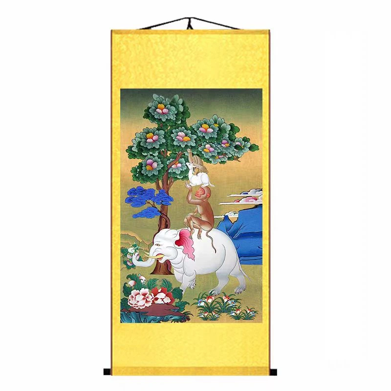 Роскошные четыре руины подвесные картины в тибетском стиле гармоничные