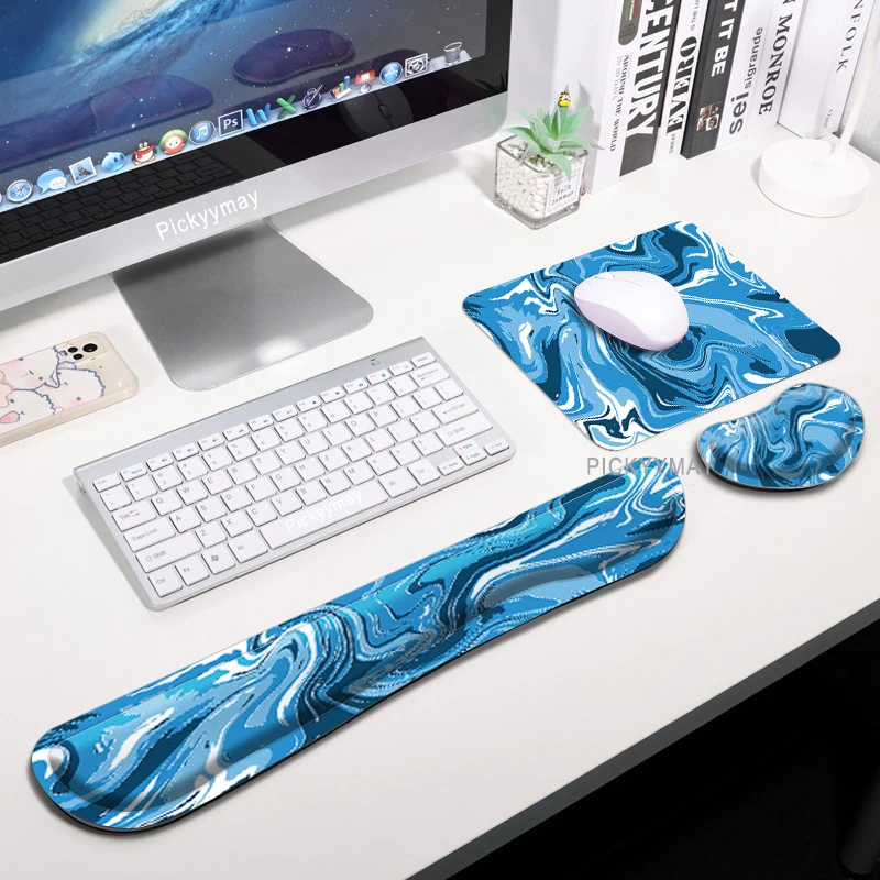 

Wristband Gaming Mousepad Set Kawaii Accessories PC Laptop Gamer Cabinet Deskmat Office Mouse Pad XXL Mice Mat Soft Wrist Rest