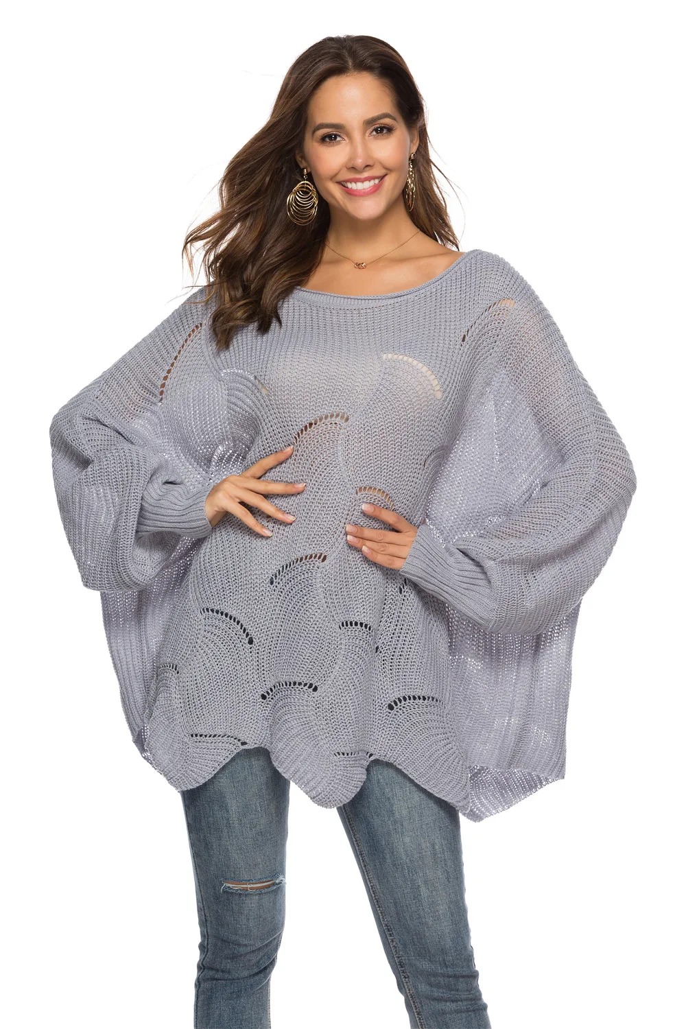 

Large sweater thin sweater woman BLACK