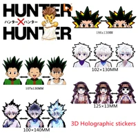 3d hunter x hunter anime lenticular motion holography sticker anime action pattern collection waterproof car decor freecss gift
