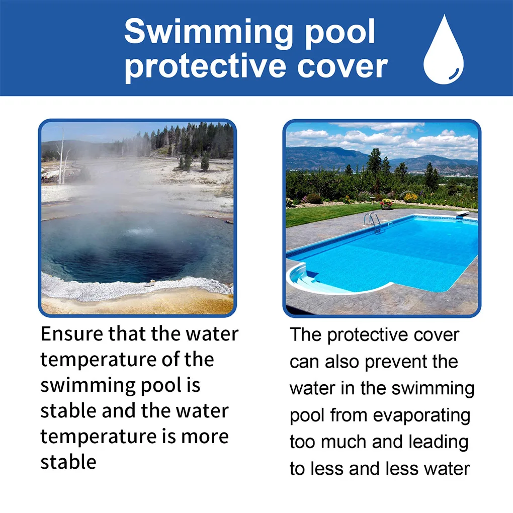 

Pool Cover Rectangle Swimming Pool Rain Dust Cover PE Multi-Size Waterproof Dustproof Film Swimming Pool Accessories