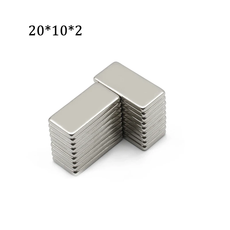 

10/20/30/40/50 Pcs 20x10x2 mm Block NdFeB Neodymium Magnet N35 Super Powerful imanes Permanent Magnetic Strong Magnets