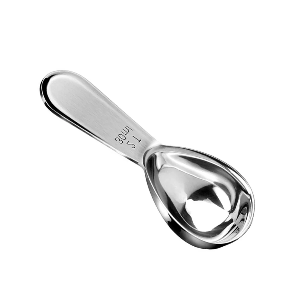 

Stainless Steel SpoonTea Coffee Scoop 15ml 30ml Measuring Scoop Kitchen Measure Tools Spoon Milk Powder Measuring Spoon