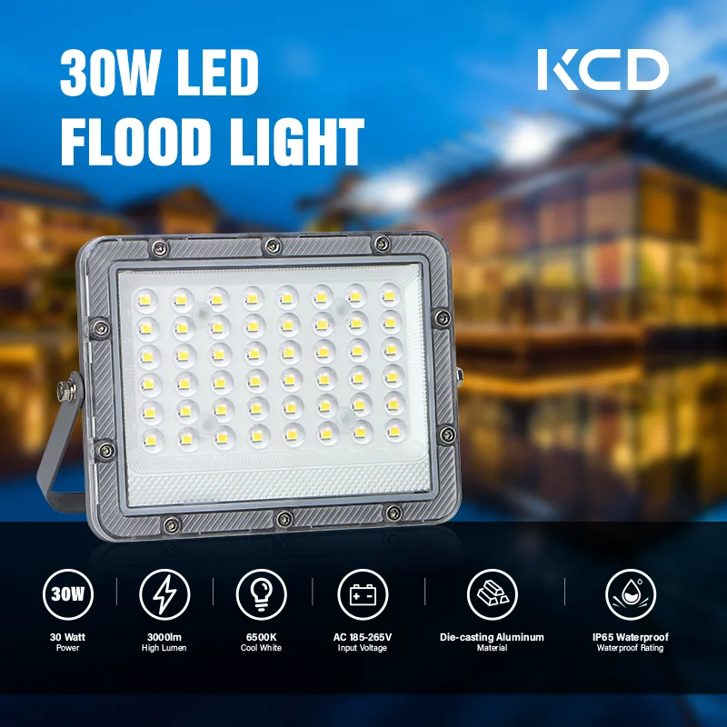 

30W Led Flood Light Aluminum Foco Led Exterior 3000lm Garden Lamp Outdoor IP65 Waterproof Spot Led Exterieur for Wall House