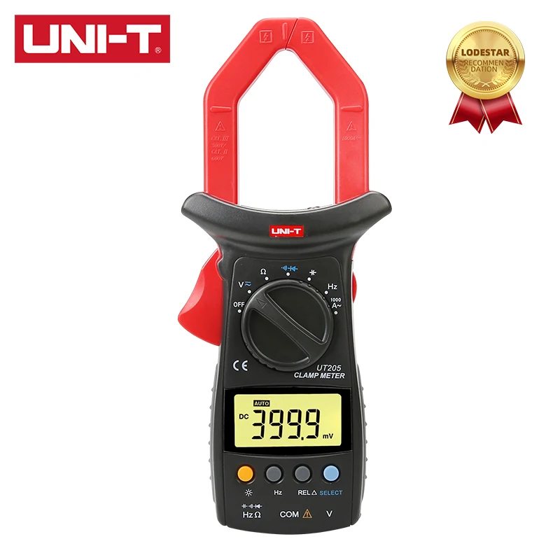 UNI-T UT205 UT206 1000A Digital Clamp Meter  Low-power Stable Aafe Eliable 4000-count REL Relative Measurement