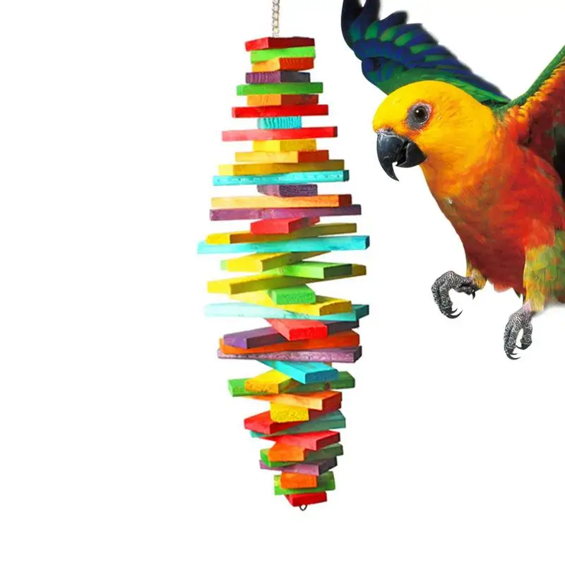 

Bird Chewing Toy Bite Toy Wooden Cage Parrot Toy Bite Resistant Bird Tearing Toy Safe Grade Food Bird Toys For Small Parrots