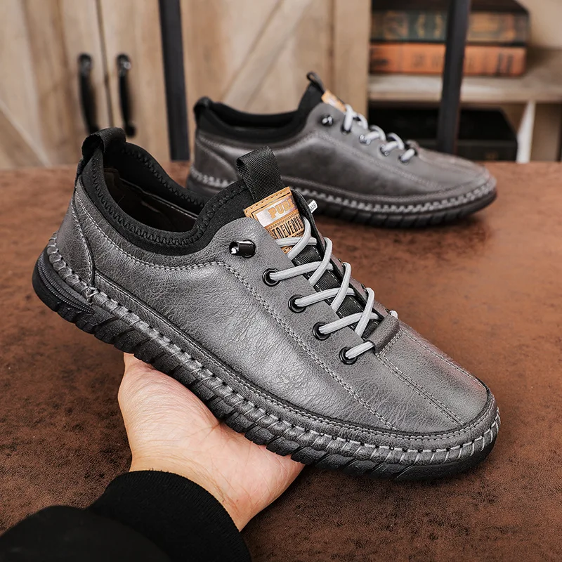 

Men Casual Shoes Loafers Sneakers 2023 New Fashion Handmade Retro Leisure Loafers Shoes Zapatos Casuales Hombres Men Shoes