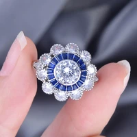 925 sterling silver origin sapphire ring for women anillos de wedding bands engagement anel females origin ring jewellry females