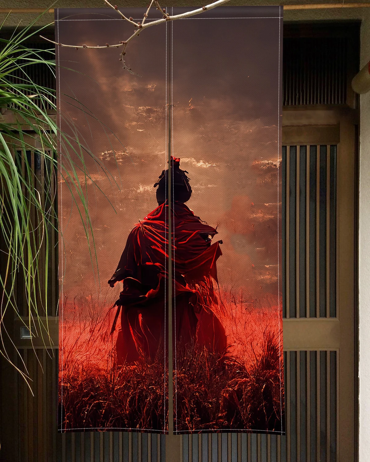 

Японская дверная занавеска из льна