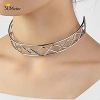 2022 new punk style torques choker necklace gold silver color women neck fit torques statement necklace collar statement jewelry